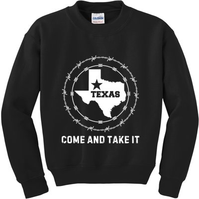 Texas Border Crisis Come And Take It Kids Sweatshirt