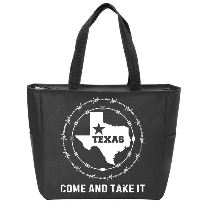 Texas Border Crisis Come And Take It Zip Tote Bag