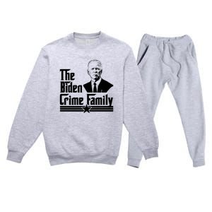 The Biden Chinese Crime Family Puppet Humor Anti Against Premium Crewneck Sweatsuit Set