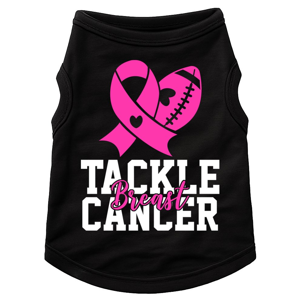 Tackle Breast Cancer Ribbon Football Doggie Tank