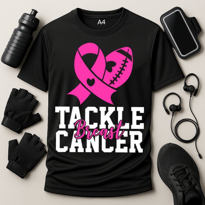 Tackle Breast Cancer Ribbon Football Performance Shirt