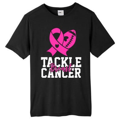 Tackle Breast Cancer Ribbon Football Tall Fusion ChromaSoft Performance T-Shirt