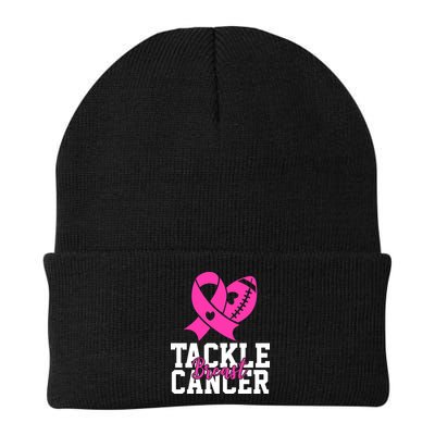 Tackle Breast Cancer Ribbon Football Beanie