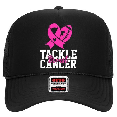 Tackle Breast Cancer Ribbon Football Trucker Hat