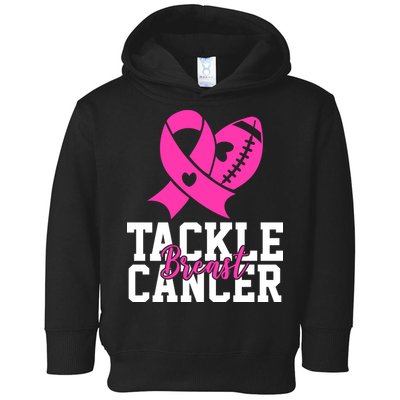 Tackle Breast Cancer Ribbon Football Toddler Hoodie