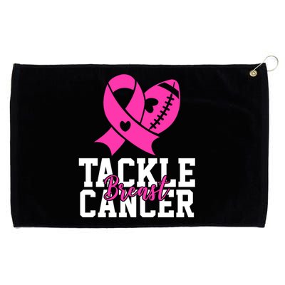 Tackle Breast Cancer Ribbon Football Grommeted Golf Towel