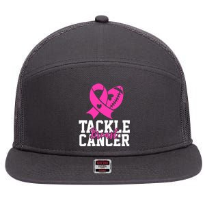 Tackle Breast Cancer Ribbon Football 7 Panel Mesh Trucker Snapback Hat