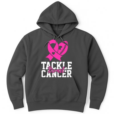 Tackle Breast Cancer Ribbon Football Hoodie