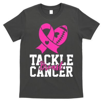 Tackle Breast Cancer Ribbon Football T-Shirt