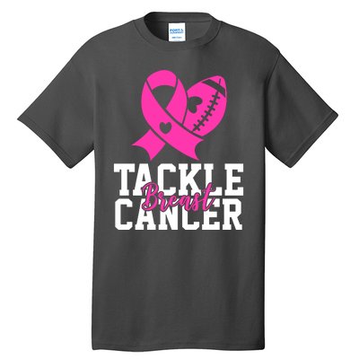 Tackle Breast Cancer Ribbon Football Tall T-Shirt