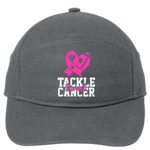 Tackle Breast Cancer Ribbon Football 7-Panel Snapback Hat