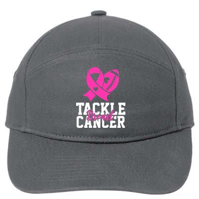 Tackle Breast Cancer Ribbon Football 7-Panel Snapback Hat
