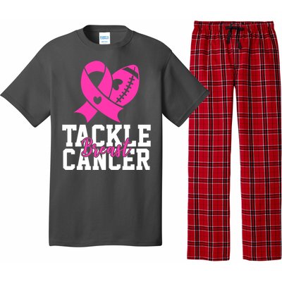 Tackle Breast Cancer Ribbon Football Pajama Set