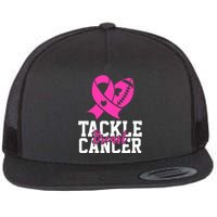 Tackle Breast Cancer Ribbon Football Flat Bill Trucker Hat