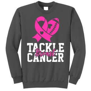 Tackle Breast Cancer Ribbon Football Tall Sweatshirt