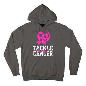 Tackle Breast Cancer Ribbon Football Tall Hoodie