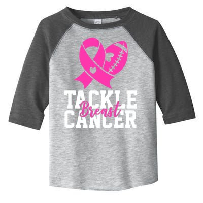 Tackle Breast Cancer Ribbon Football Toddler Fine Jersey T-Shirt