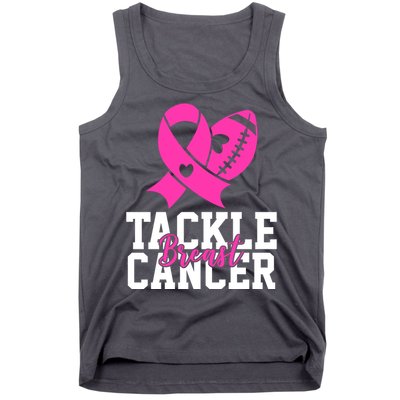 Tackle Breast Cancer Ribbon Football Tank Top