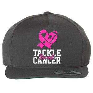 Tackle Breast Cancer Ribbon Football Wool Snapback Cap