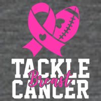 Tackle Breast Cancer Ribbon Football Zip Tote Bag