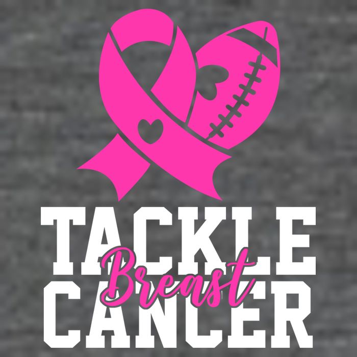 Tackle Breast Cancer Ribbon Football Zip Tote Bag