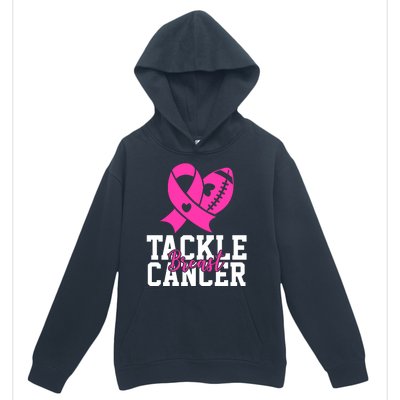 Tackle Breast Cancer Ribbon Football Urban Pullover Hoodie