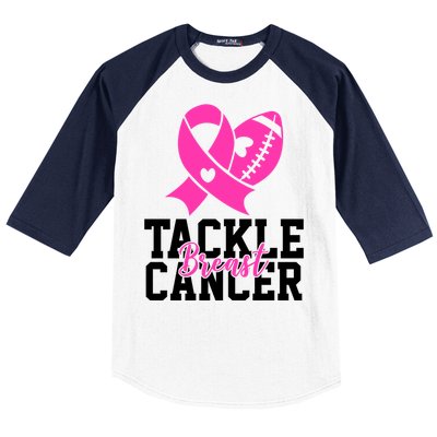 Tackle Breast Cancer Ribbon Football Baseball Sleeve Shirt