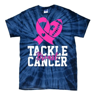 Tackle Breast Cancer Ribbon Football Tie-Dye T-Shirt