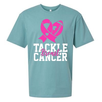 Tackle Breast Cancer Ribbon Football Sueded Cloud Jersey T-Shirt