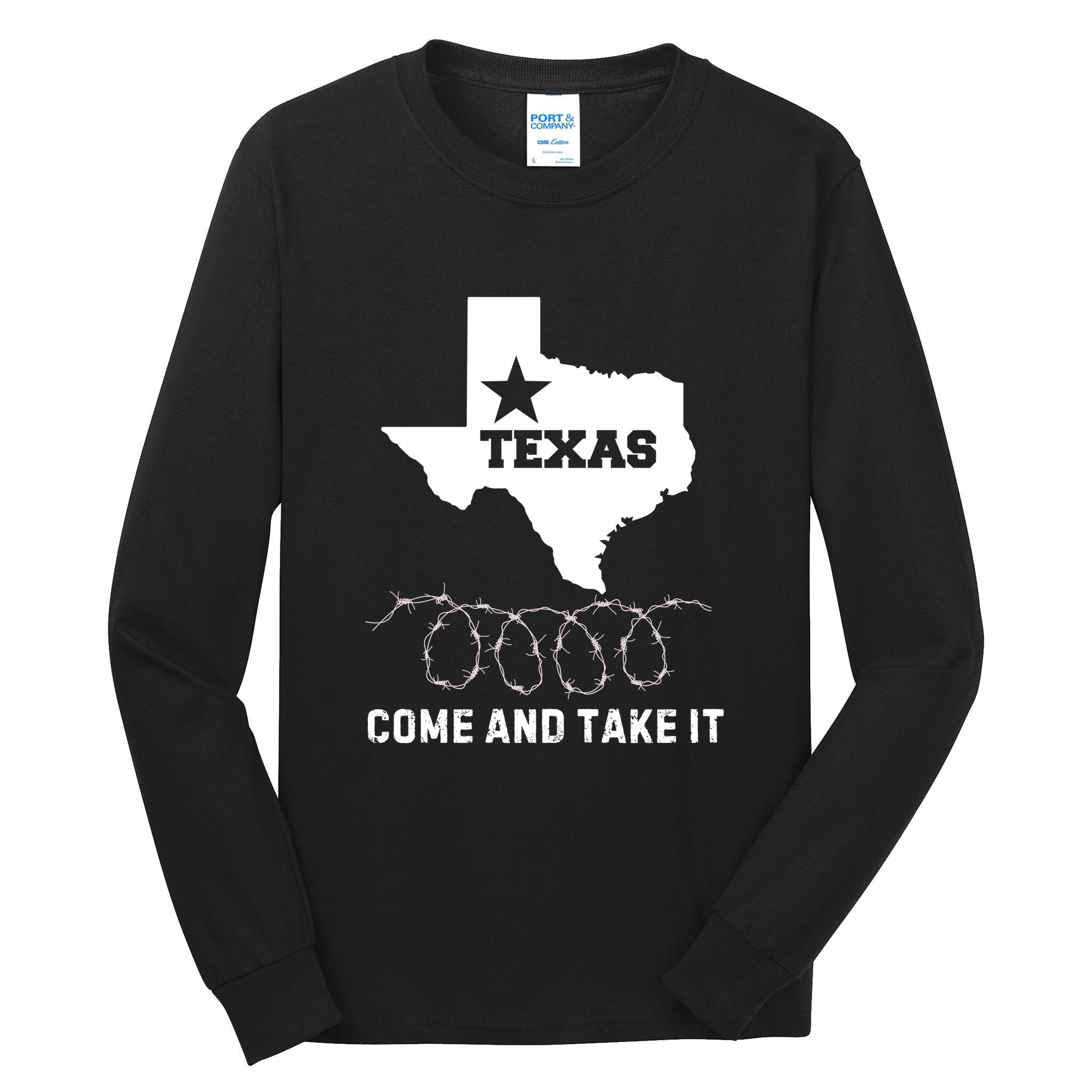 Texas Border Crisis Come And Take It Tall Long Sleeve T-Shirt