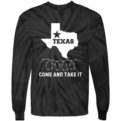 Texas Border Crisis Come And Take It Tie-Dye Long Sleeve Shirt