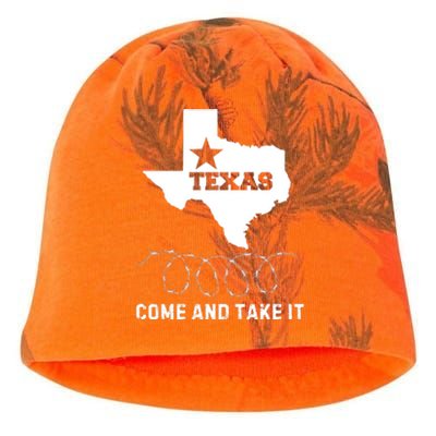 Texas Border Crisis Come And Take It Kati - Camo Knit Beanie