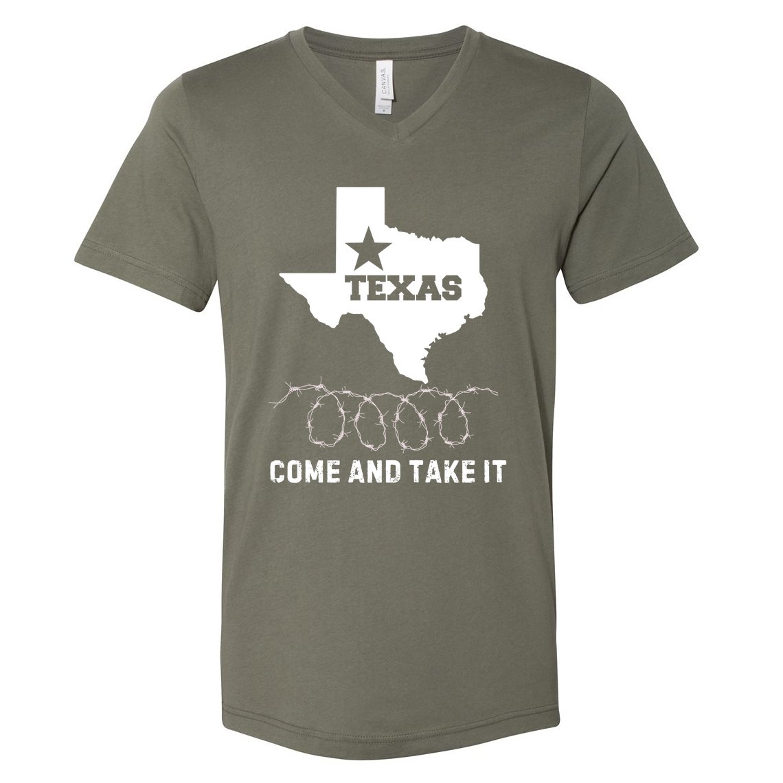 Texas Border Crisis Come And Take It V-Neck T-Shirt