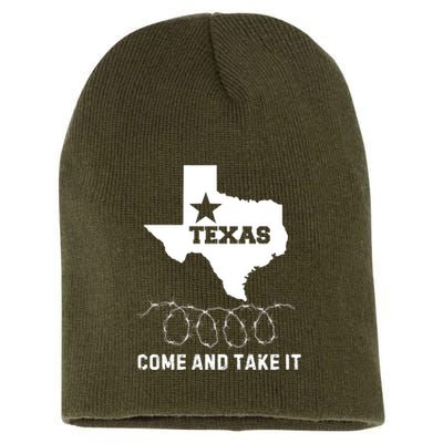 Texas Border Crisis Come And Take It Short Acrylic Beanie