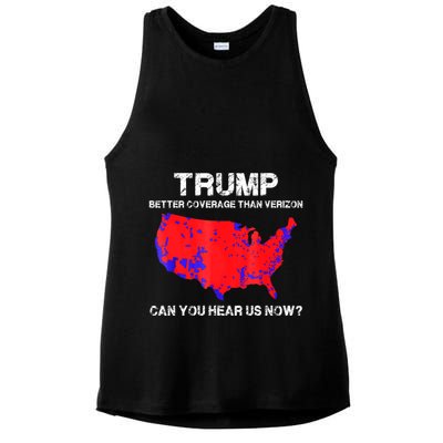 Trump Better Coverage Than Verizon Can You Hear Us Now Ladies PosiCharge Tri-Blend Wicking Tank