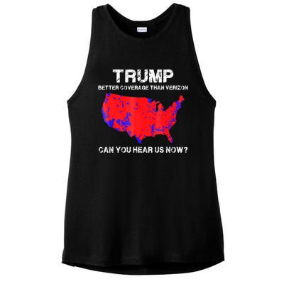 Trump Better Coverage Than Verizon Can You Hear Us Now Ladies PosiCharge Tri-Blend Wicking Tank