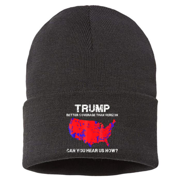 Trump Better Coverage Than Verizon Can You Hear Us Now Sustainable Knit Beanie