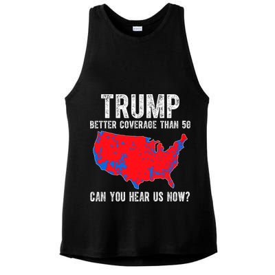 Trump Better Coverage Than 5g Can You Hear Us Know Funny Election Map Ladies PosiCharge Tri-Blend Wicking Tank