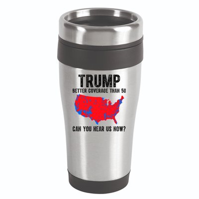 Trump Better Coverage Than 5g Can You Hear Us Know Funny Election Map 16oz Travel Tumbler
