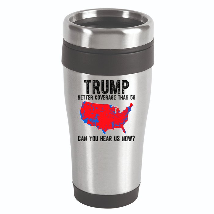 Trump Better Coverage Than 5g Can You Hear Us Know Funny Election Map 16oz Travel Tumbler