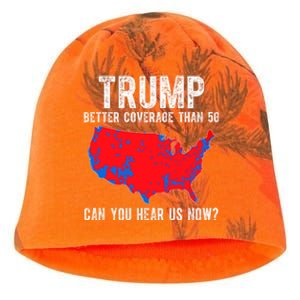 Trump Better Coverage Than 5g Can You Hear Us Know Funny Election Map Kati - Camo Knit Beanie