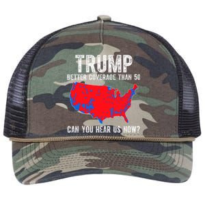 Trump Better Coverage Than 5g Can You Hear Us Know Funny Election Map Retro Rope Trucker Hat Cap