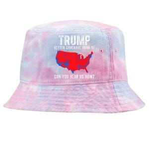 Trump Better Coverage Than 5g Can You Hear Us Know Funny Election Map Tie-Dyed Bucket Hat