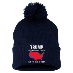 Trump Better Coverage Than 5g Can You Hear Us Know Funny Election Map Pom Pom 12in Knit Beanie