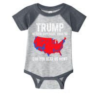 Trump Better Coverage Than 5g Can You Hear Us Know Funny Election Map Infant Baby Jersey Bodysuit