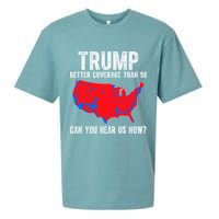 Trump Better Coverage Than 5g Can You Hear Us Know Funny Election Map Sueded Cloud Jersey T-Shirt