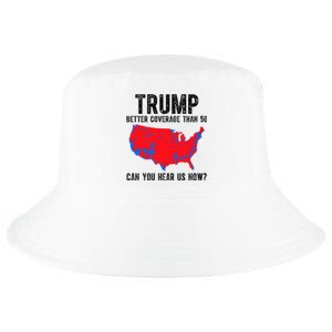 Trump Better Coverage Than 5g Can You Hear Us Know Funny Election Map Cool Comfort Performance Bucket Hat