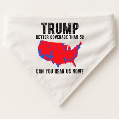 Trump Better Coverage Than 5g Can You Hear Us Know Funny Election Map USA-Made Doggie Bandana