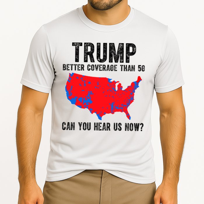 Trump Better Coverage Than 5g Can You Hear Us Know Funny Election Map Cooling Performance Crew T-Shirt