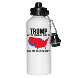 Trump Better Coverage Than 5g Can You Hear Us Know Funny Election Map Aluminum Water Bottle